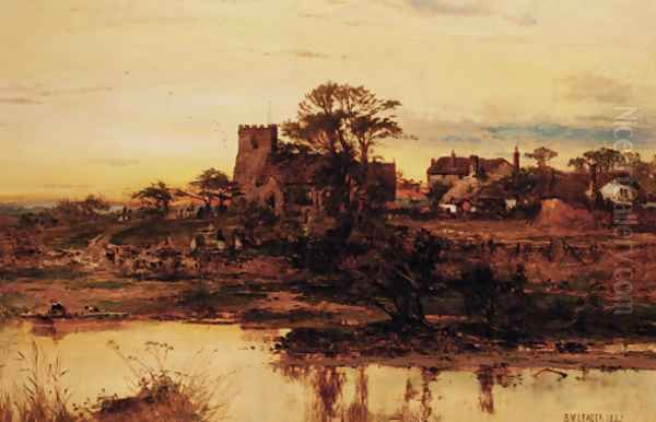 Goring on Thames Oil Painting by Benjamin Williams Leader