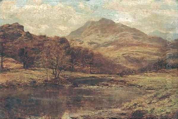 A river from the hills Oil Painting by Benjamin Williams Leader