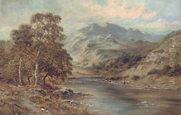 Betts-y-coed, North Wales Oil Painting by Benjamin Williams Leader