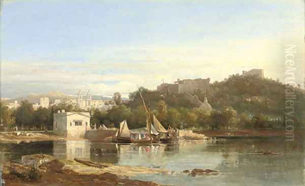 Le port de Joinville Oil Painting by Louis Auguste Lapito