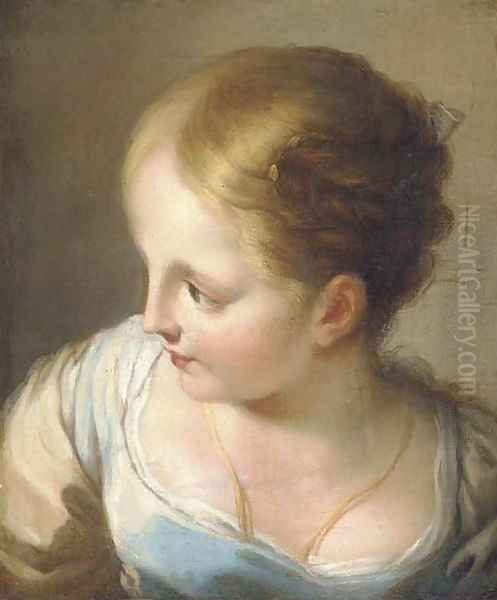 Head of a girl, bust-length Oil Painting by Benedetto Luti