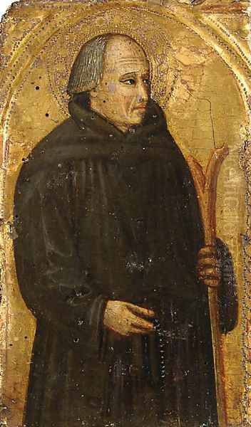 A Franciscan Saint Oil Painting by Bicci Di Lorenzo