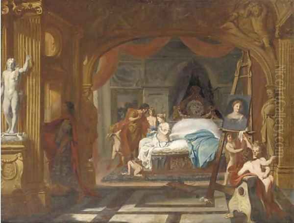 Apelles painting Campaspe Oil Painting by Gerard de Lairesse