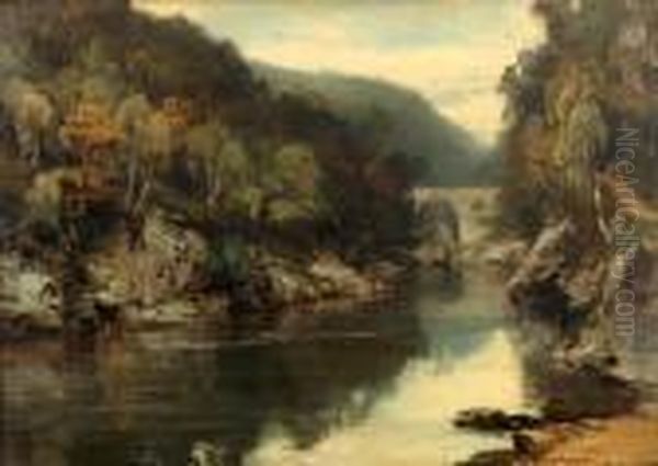 Garry Bridge, Killicrankie Oil Painting by David Farquharson