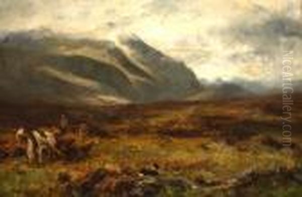 Among The Brackens Oil Painting by David Farquharson