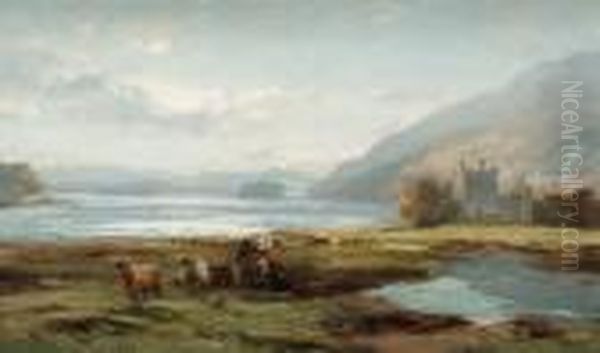 Kilchurch Castle, Loch Awe Oil Painting by David Farquharson