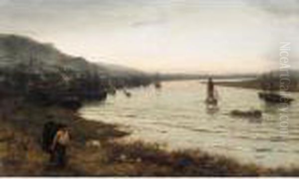 Newburgh On Tay Oil Painting by David Farquharson