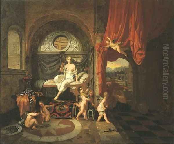 Mercury and Herse Oil Painting by Gerard de Lairesse