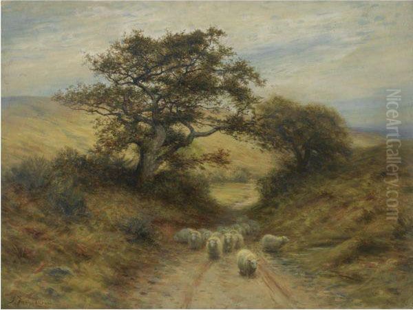 A Surrey Lane Oil Painting by Joseph Farquharson