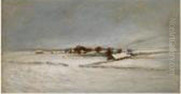 Winter Landscape Oil Painting by Joseph Farquharson