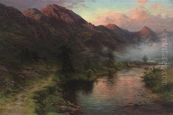 Five Sisters Of Kintail, Glen Shiel Oil Painting by Joseph Farquharson