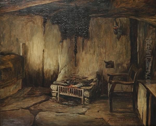 The Hearth Oil Painting by Joseph Farquharson