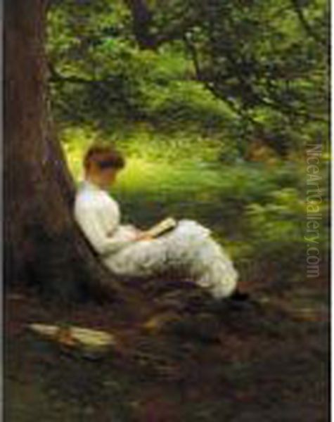 Summertime Oil Painting by Joseph Farquharson