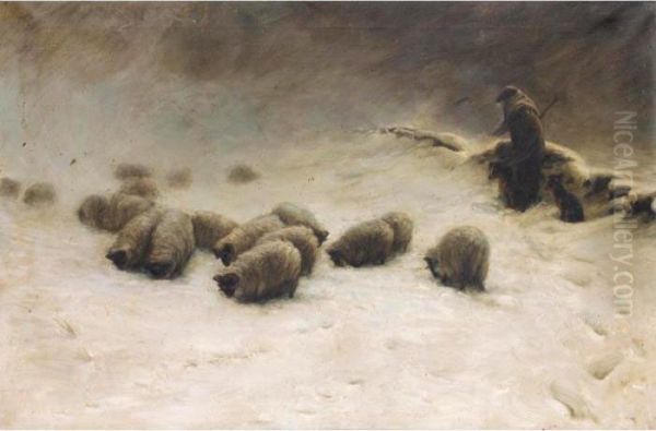 The Joyless Winter Day Oil Painting by Joseph Farquharson