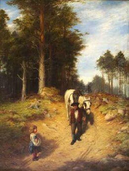 The Woodcutter's Return Oil Painting by Joseph Farquharson