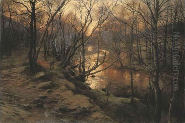 'evening's Last And Sweetest Hour' Oil Painting by Joseph Farquharson