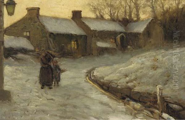 Winter Oil Painting by Joseph Farquharson