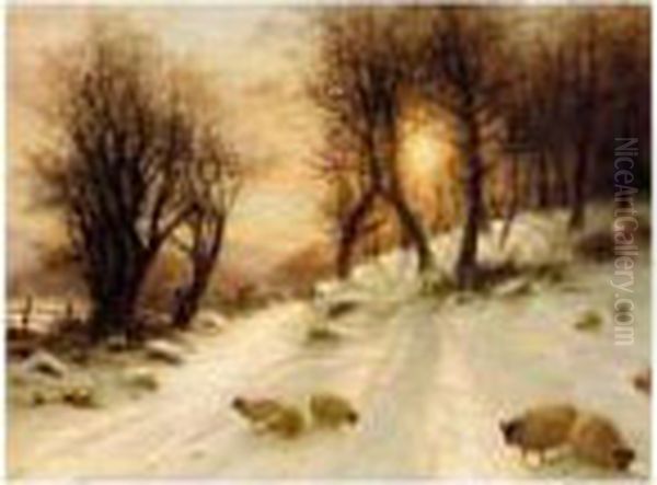 The Day Was Sloping Towards His Western Bower Oil Painting by Joseph Farquharson