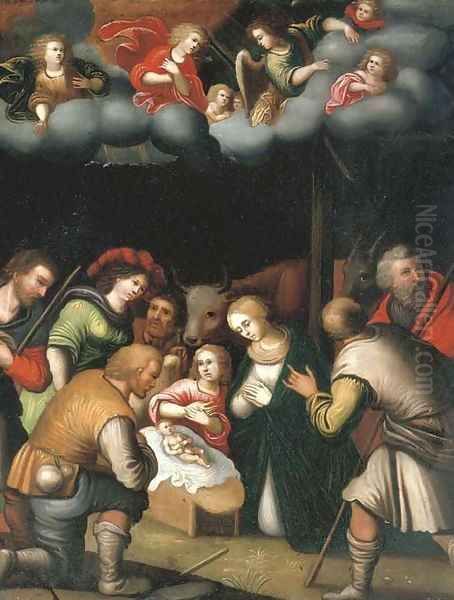 The Adoration of the Shepherds Oil Painting by Pieter Lisaert