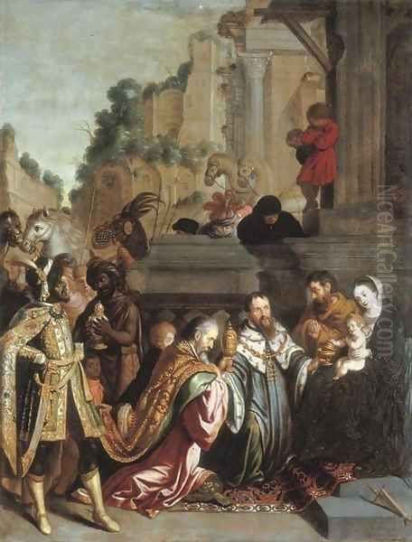 The Adoration of the Magi Oil Painting by Pietro De Lignis