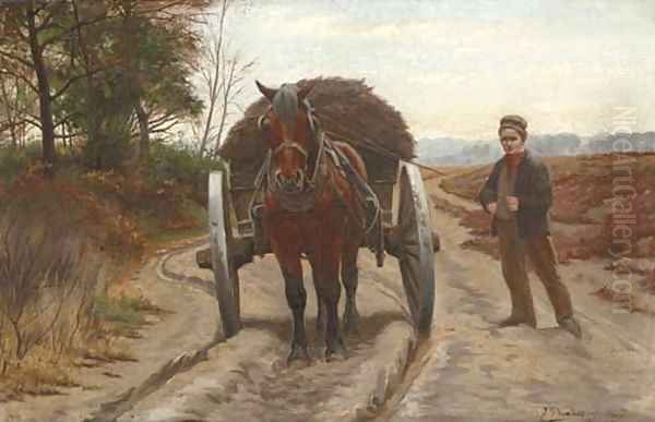 The road home Oil Painting by Frans Van Leemputten