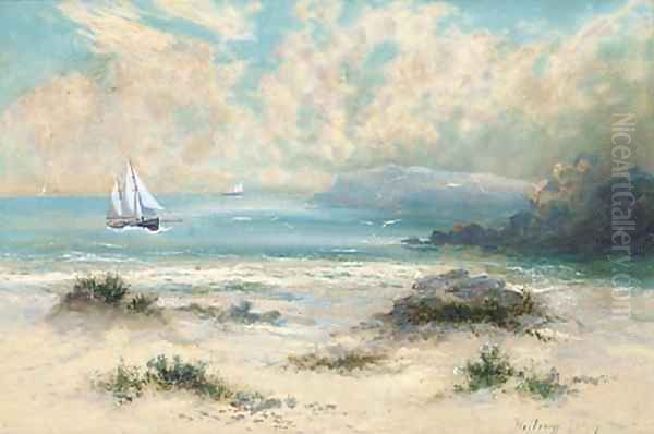 A gentle breeze Oil Painting by William Langley