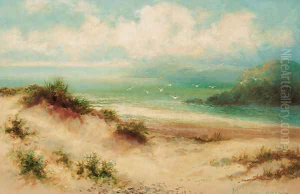 Where land meets sea Oil Painting by William Langley