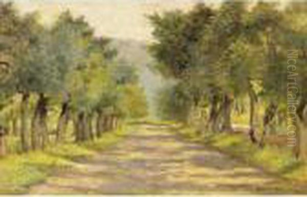 Uliveto Di Antignano Oil Painting by Giovanni Fattori