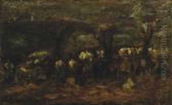 Studio Per Il Mercato Oil Painting by Giovanni Fattori