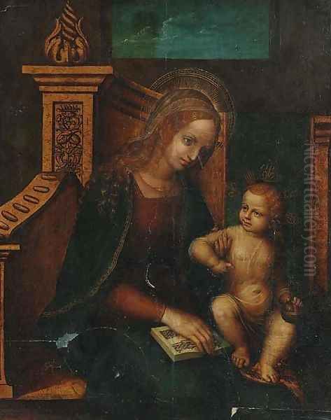 The Madonna and Child Oil Painting by Fernando Llanos