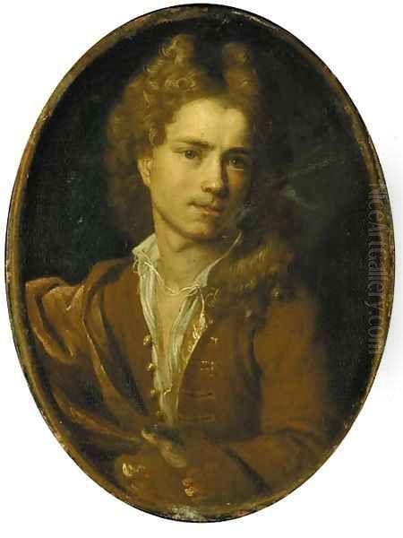 Portrait of the artist Oil Painting by Francois Lemoine (see Lemoyne)