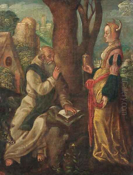 The Temptation of Saint Anthony Oil Painting by Lucas Van Leyden