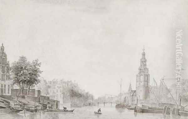 View of the Oudeschans, Amsterdam Oil Painting by Pieter Van Liender