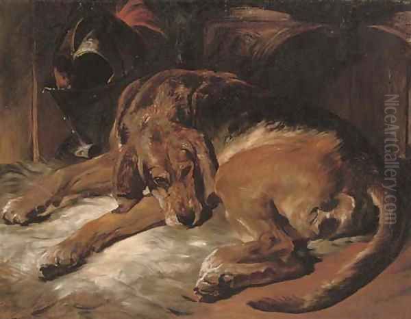 Countess sleeping Oil Painting by Sir Edwin Henry Landseer