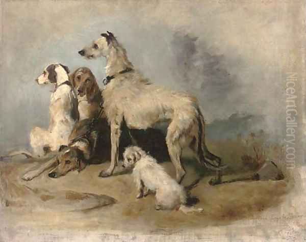 Highland dogs Oil Painting by Sir Edwin Henry Landseer