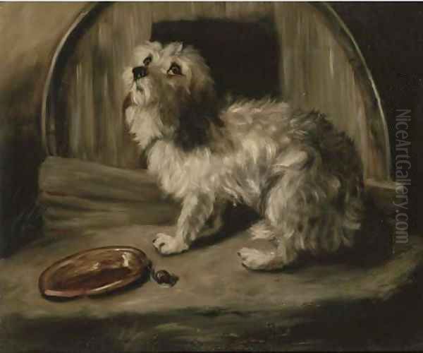 The penitent puppy Oil Painting by Sir Edwin Henry Landseer