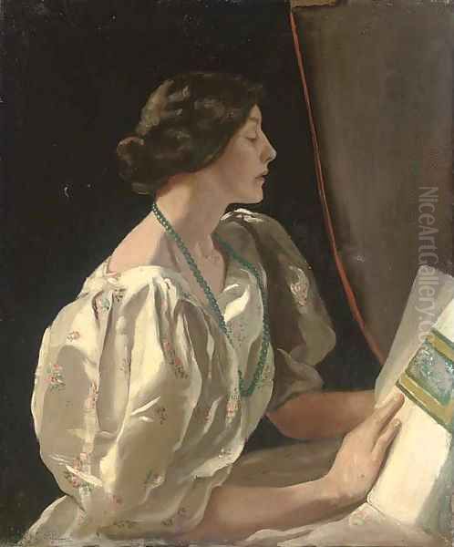 Portrait of a lady Oil Painting by Sir John Lavery