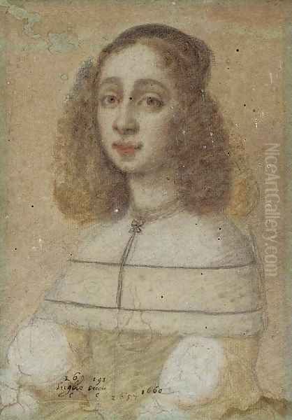 Portrait of a young lady Oil Painting by Ippolito Leoni