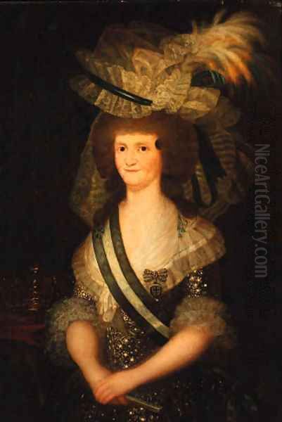 Portrait of Queen Maria Louisa of Spain Oil Painting by Francisco De Goya y Lucientes