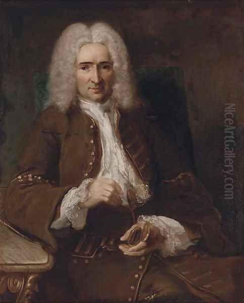 Portrait of Sebastien Chastatain Oil Painting by Nicolas de Largillierre