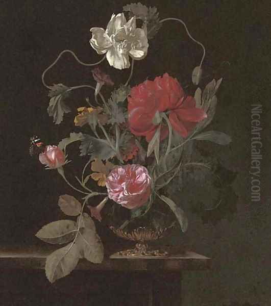 Roses Oil Painting by Abraham De Lust