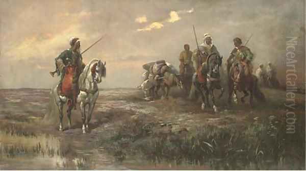 Nomads Oil Painting by Frederick Von Luerzer