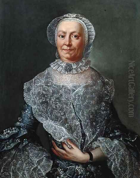 Portrait of an elderly woman Oil Painting by Alessandro Longhi