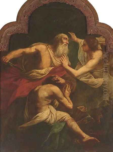 The Sacrifice of Isaac Oil Painting by Johann Karl Loth