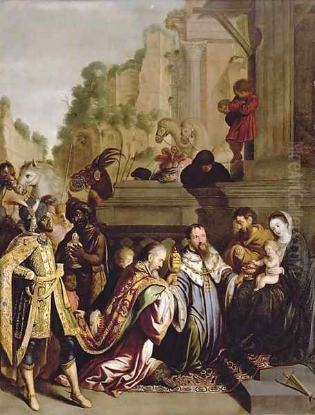 The Adoration of the Magi Oil Painting by Pietro De Lignis