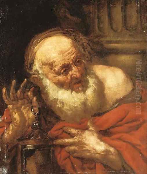 Diogenes Oil Painting by Giovanni Battista Langetti