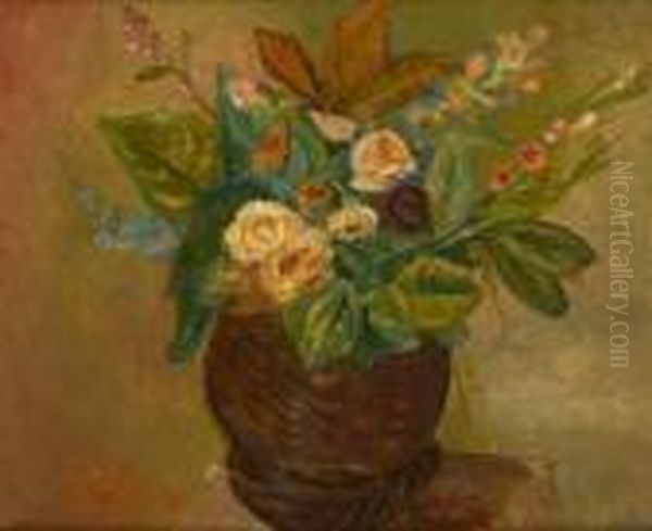 Fleurs Oil Painting by Adolphe Feder