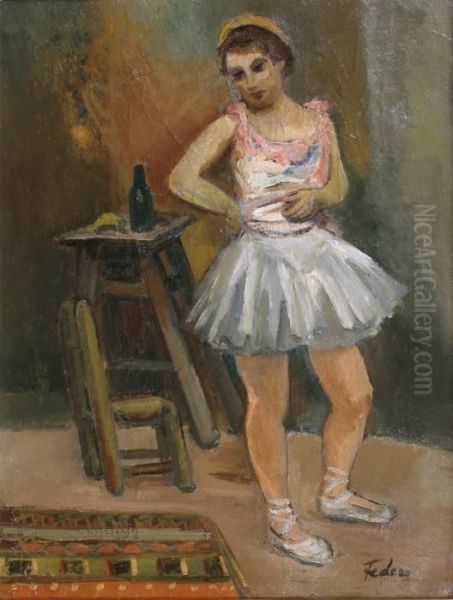 La Ballerine Oil Painting by Adolphe Feder