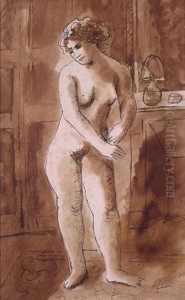 Nude Oil Painting by Adolphe Feder