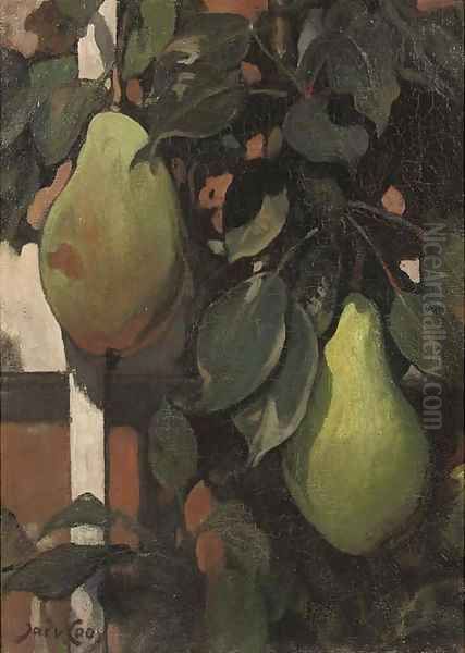 Pears Oil Painting by Jacobus Van Looy